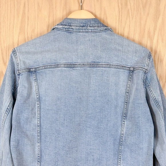 ZARA Frayed Hem Denim Jacket - Picture 7 of 10
